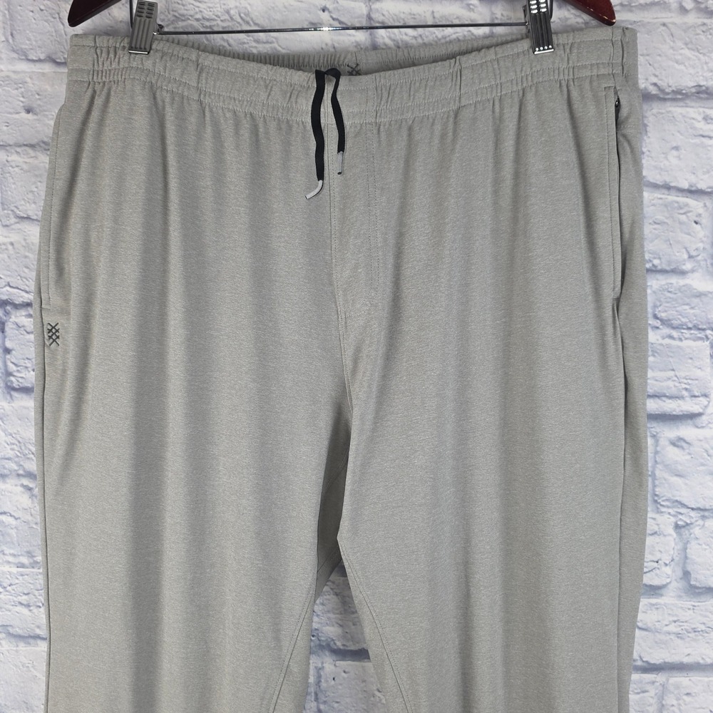 Rhone Joggers Gray Mens Stretch Activewear Tapered Drawstring Pants Size XL